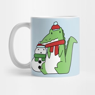 Alligator and Snowman Mug